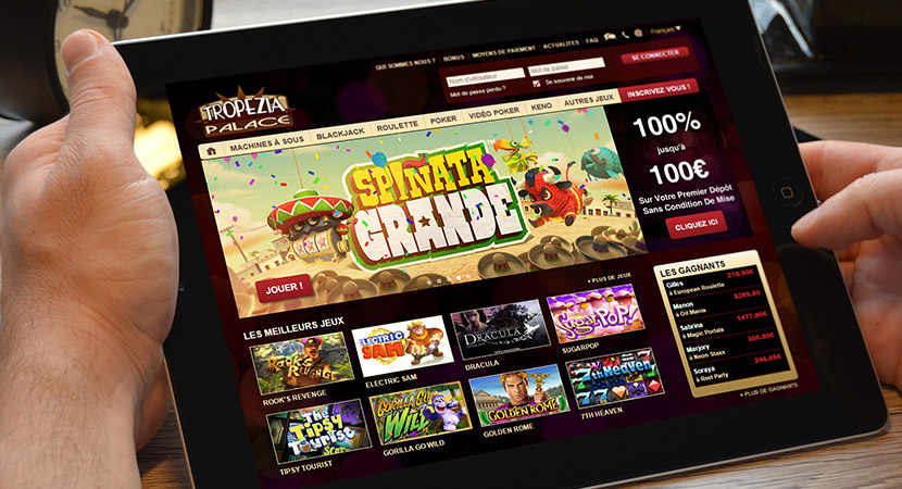 Tropezia Palace, plus de 1000 jeux disponibles avec 100€ de bonus