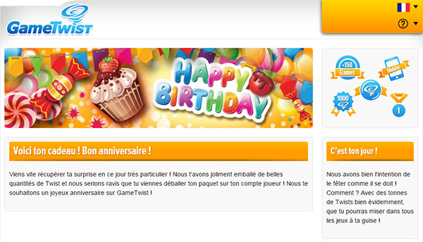 gametwist bonus anniversaire 5000 twists offerts gratuitement